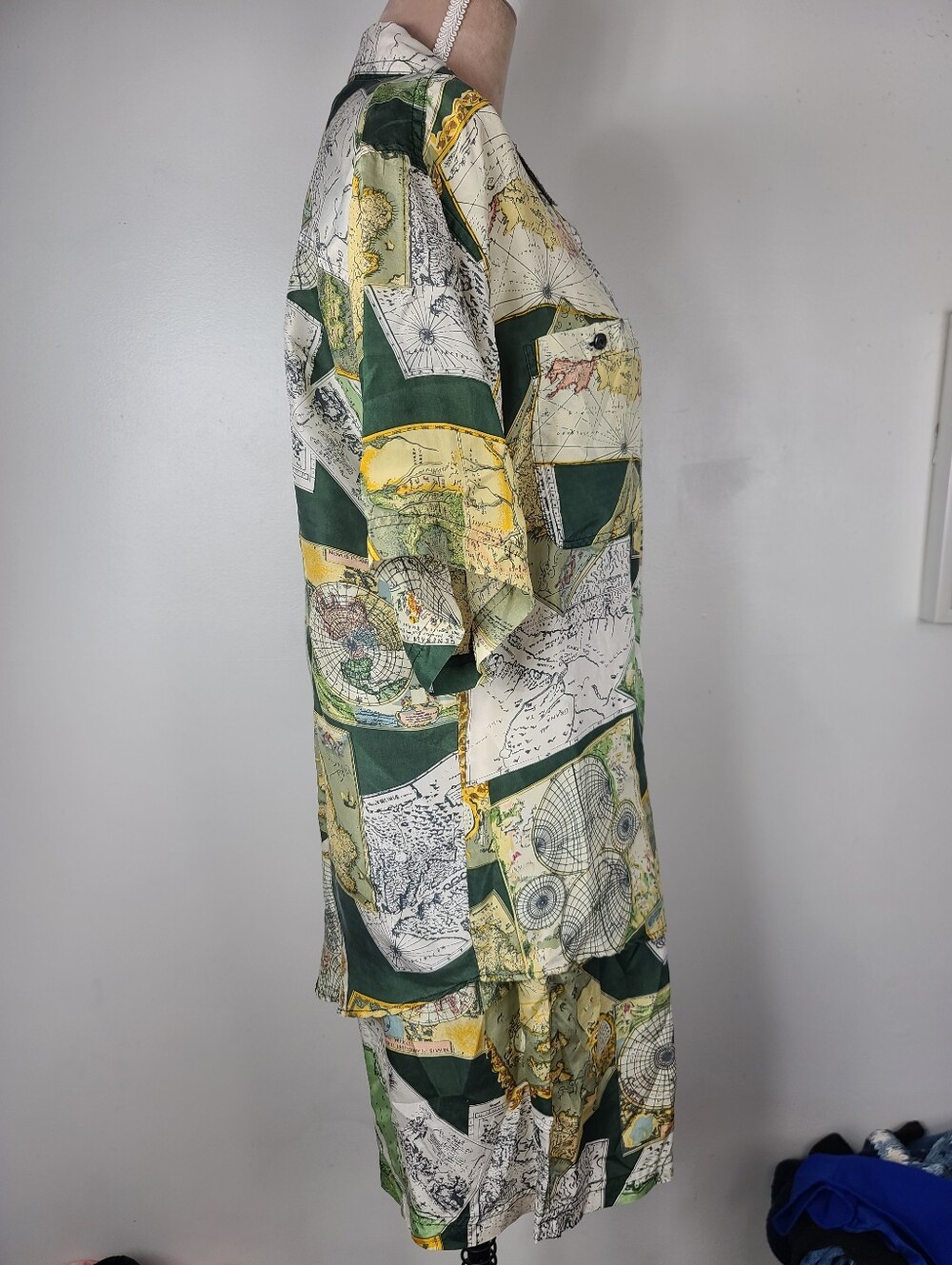 Vintage Whistles Silk Matching Camp Short Sleeve Top & Culotte Shorts Set M - Picture 10 of 16